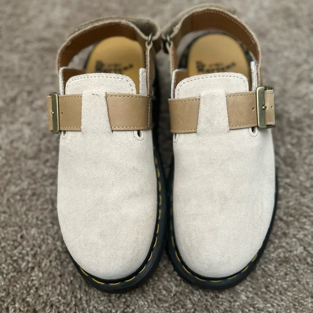 Dr. Martens Jorge II Slingback Suede And Leather Mules - Picture 3 of 6